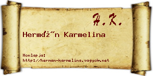 Hermán Karmelina névjegykártya